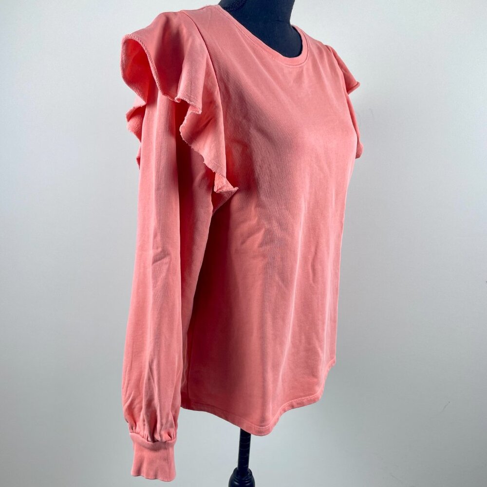 Universal Thread Good Co. Coral Ruffle sweatshirt Size M - Picture 3 of 9